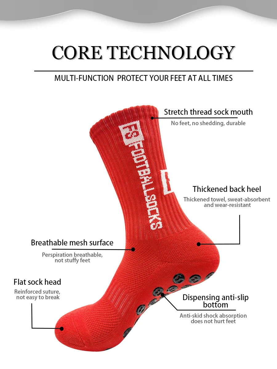 7 Set Sports Socks Football Socks Loogdeel Soccer Football Bandages Compression Stockings Bracer Football Bag Turban