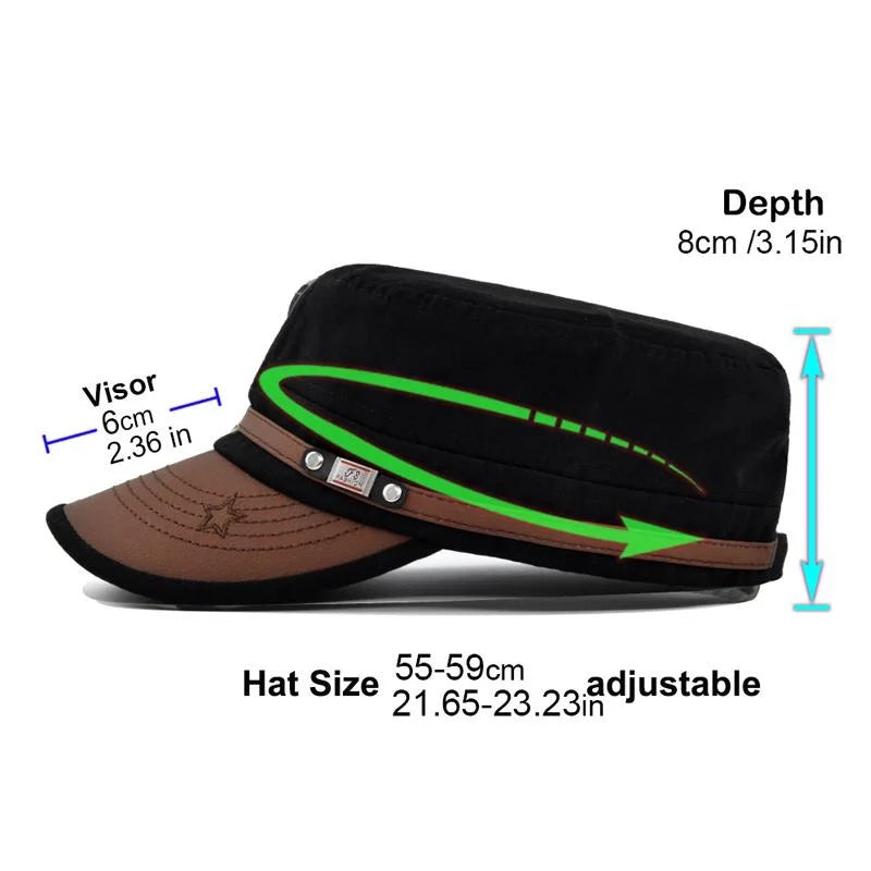 Embroidered Flat Cap casual hat Baseball Cap Sports Hat Hiking Hat Fishing Hat