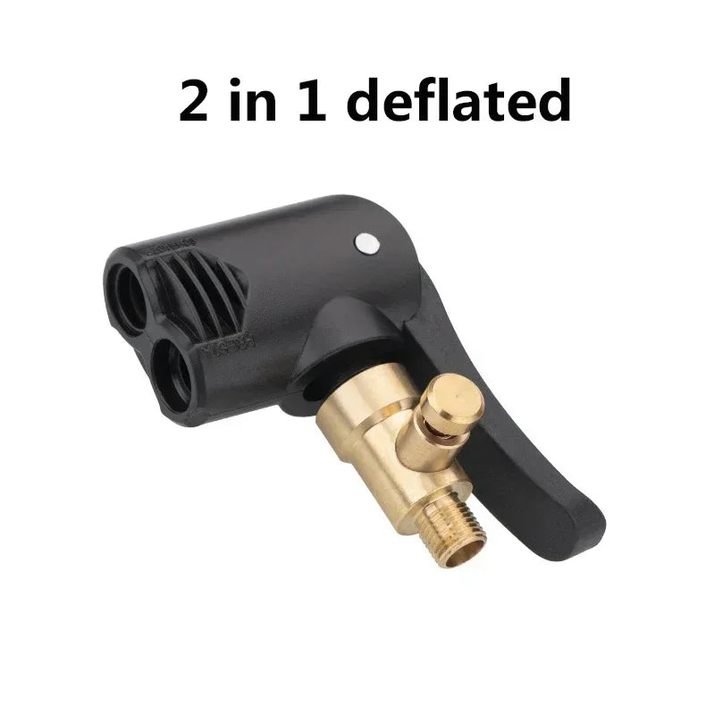 Bicycle Pump Nozzle Hose Adapter Dual Head Pumping Parts Service Accessories Valve Convertor Bycicle