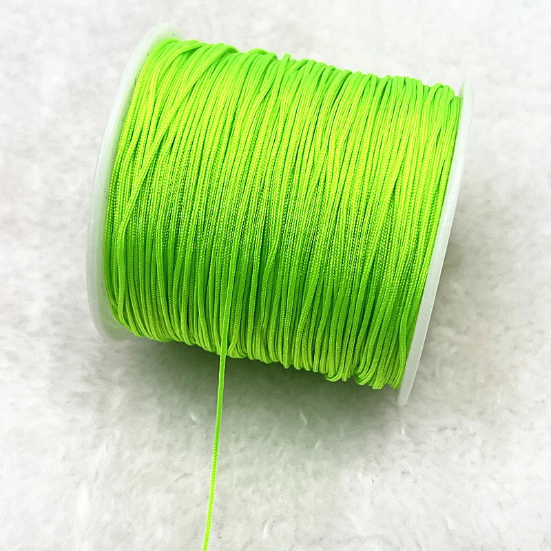 NEW 0.4/0.8/1.0/1.5mm Nylon Cord Thread Chinese Knot Macrame Cord Bracelet Braided String DIY Tassels Beading Shamballa Thread