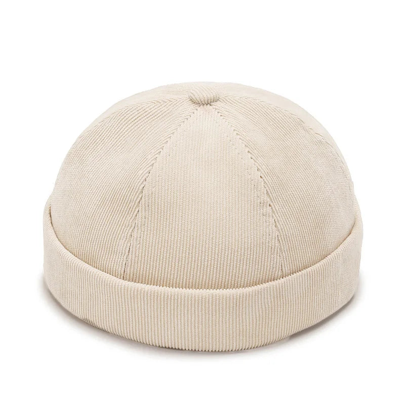 Beanie Hat Hip Hop Hats Bonnet Homme Winter Hat For Women Brimless Skullies Cap Men's Solid Color Street Vintage Portable Hats