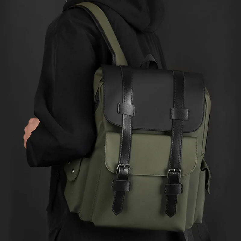 New Fashionable Backpack, Trendy Simple Casual Bag, Solid Color Business Travel Bag, Large Capacity Laptop Bag, Unisex Student School Bag, Multi-Functional Storage Bag