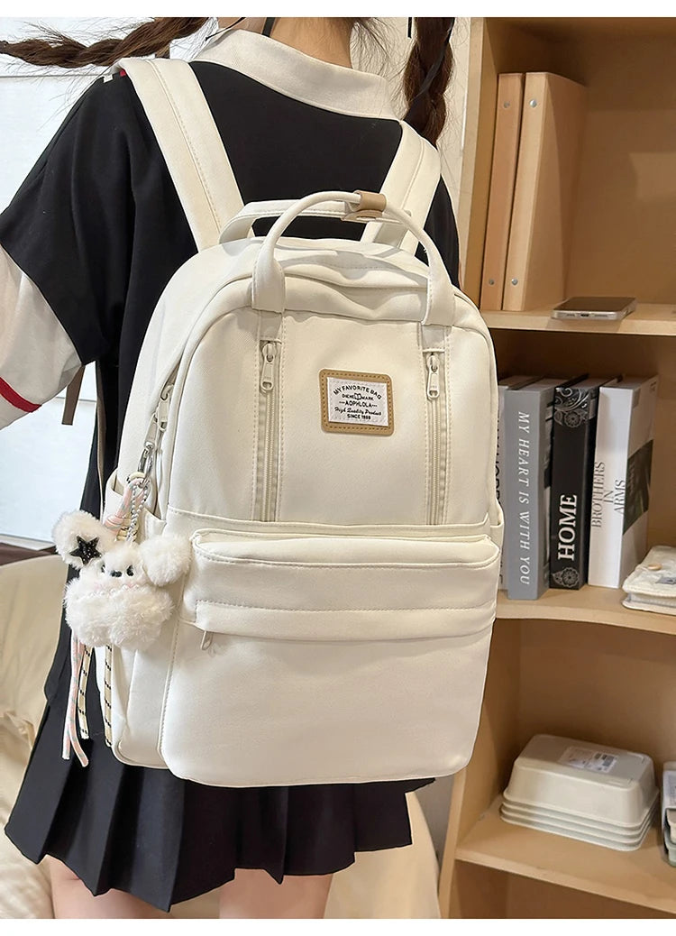 Women's Backpack Daily Travel Female Multi-pocket Casual Woman Man Travel Bag Schoolbag for Teenage Girl Boy Laptop Knapsack