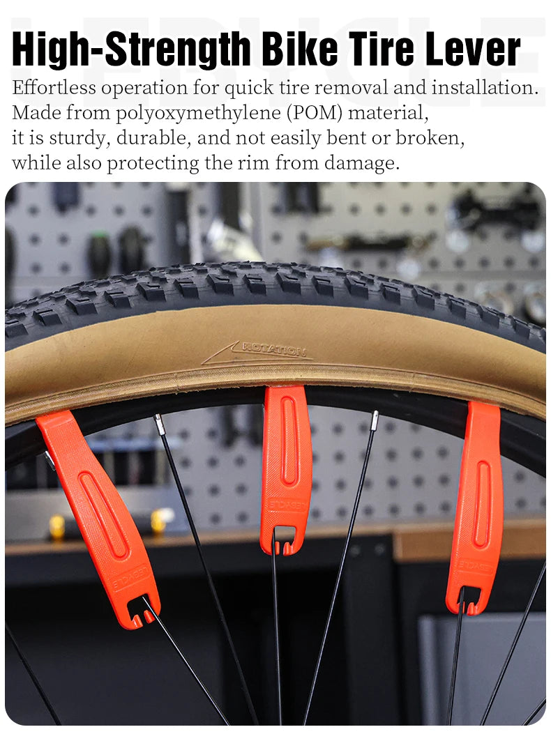 LEBYCLE 3PCS Bicycle Tire Lever MTB Road Bike Tire Pry Bar Ultralight Bike Tire Change Rim Spoon Cycling Crowbar Removal Tools