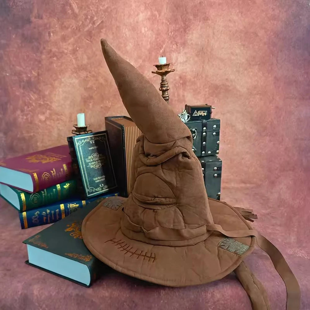 Fashion Movies Witch Wizard Hat Potters Sorting Hat Leather Halloween Party Props Dress Up Hat Men Cosplay Costume Accessories