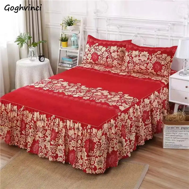 Bed Skirts Four Season Universal Skin-friendly Comfortable Protective Bedding Luxury Anti-slip Bedsheets Fashion Home Decoration