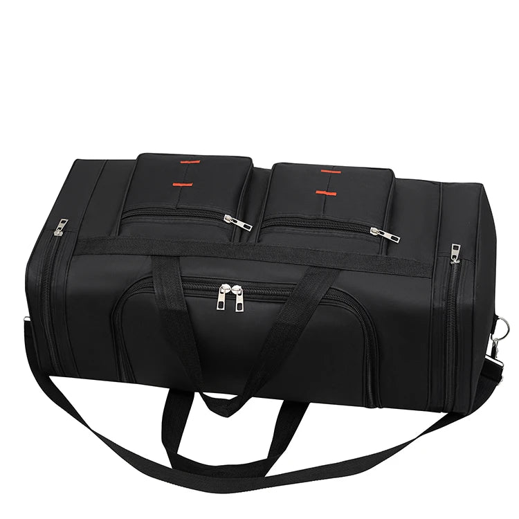 Large capacity luggage bag - multi pocket travel handbag, sports equipment bag, zipper closure