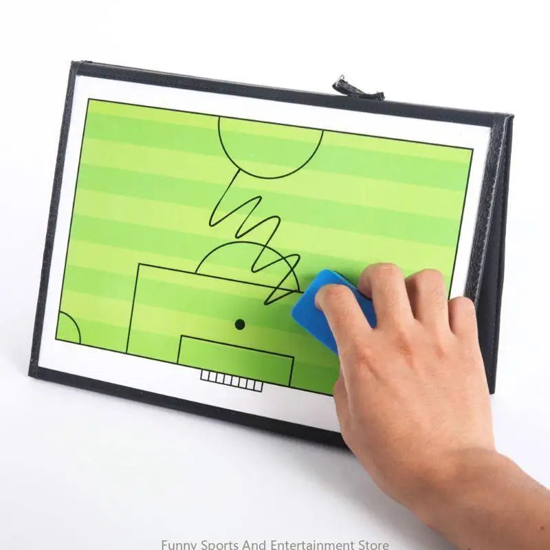 C4DE Football Soccer Board Portable Trainning Assisitant Equipments Leather Teaching Board Clipboard Gift