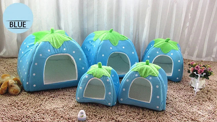 Strawberry Shape Cat Bed House Kennel Nest Sleeping Bag Puppy Pet For Small Dogs Sofa Mat Cushion Cat Pet Supplies Cama Gato