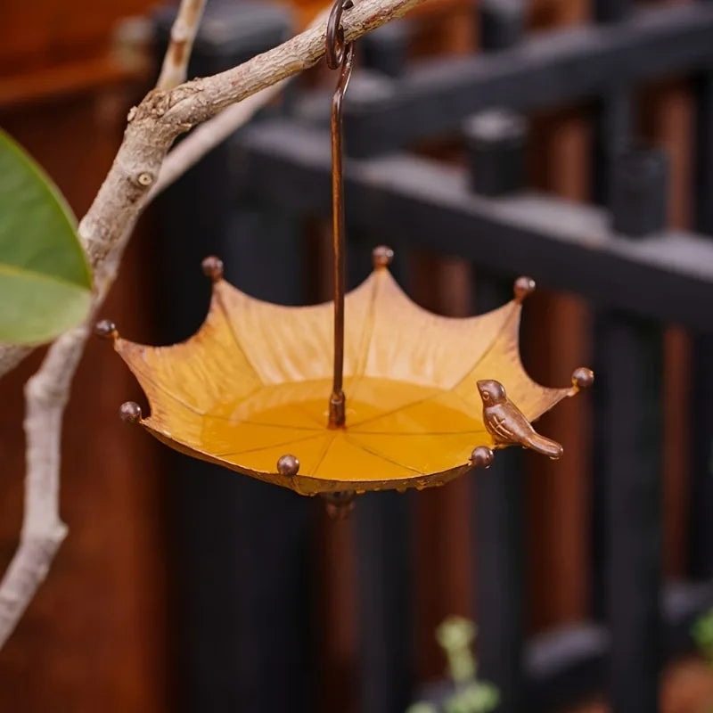 New Umbrella Shaped Hanging Bird Feeder Birdbath For Garden Yard Farm Supplies Hummingbird Feeder Supplies Birdbath Bird Bath