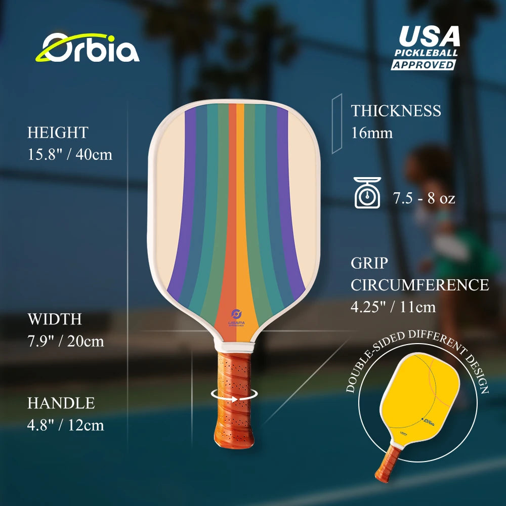 Orbia Pickleball Paddles Set 4 Balls 2 Pickleball Paddle 1 Bag Pickleball Sports Equipment Comfortable Grip For Outdoor Play