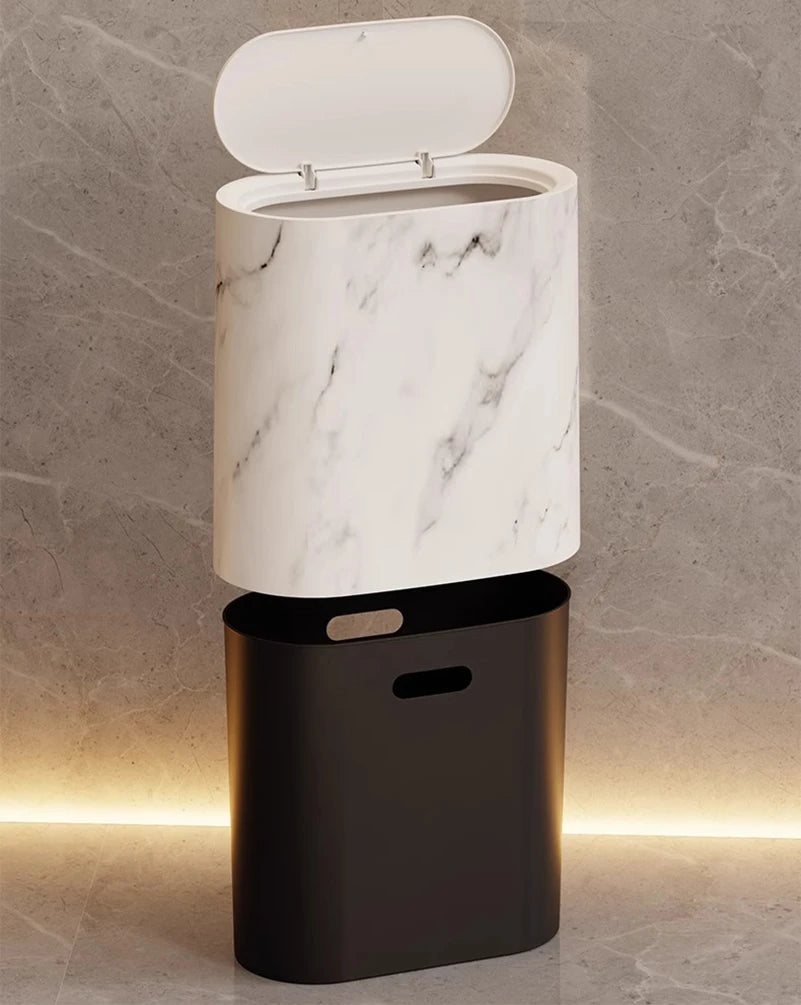 Bathroom Toilet Hotel B&B With Lid Kitchen Living Room Sandwich Trash Can Lid Multi-purpose Modern Toilet Hygienic Sandwich