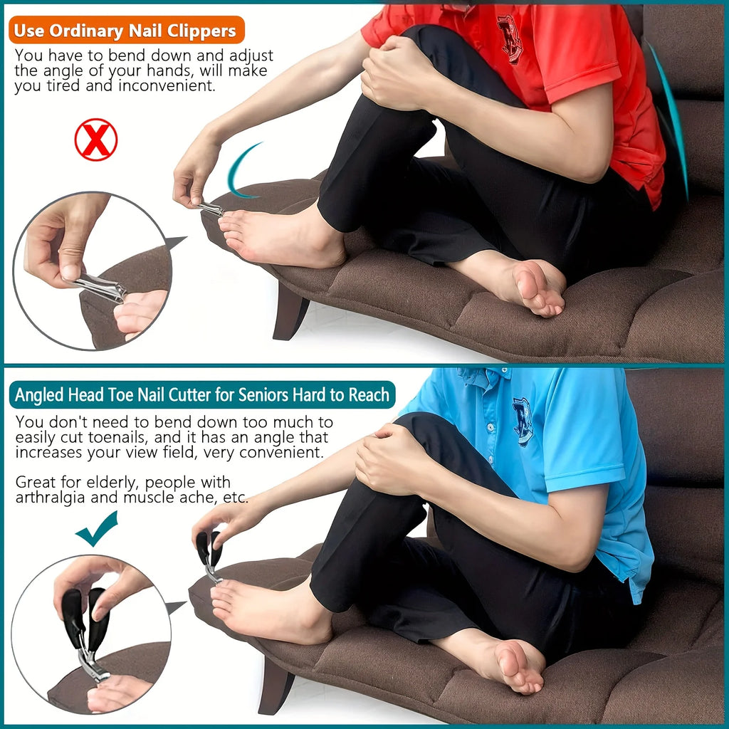 Professional Grade Concave Stainless Steel Nail Clippers for Thick Nails and Ingrown Toenails Sharp Curved Blade for Easy Trimmi