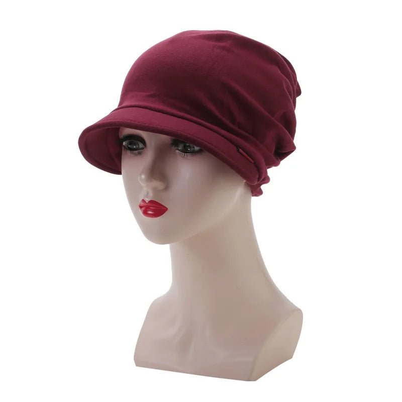 Knitted Head Cap Ladies Fashion Windproof Warm Thicken Hats Simple Solid Color Hat For WomenNew Autumn Winter Hat