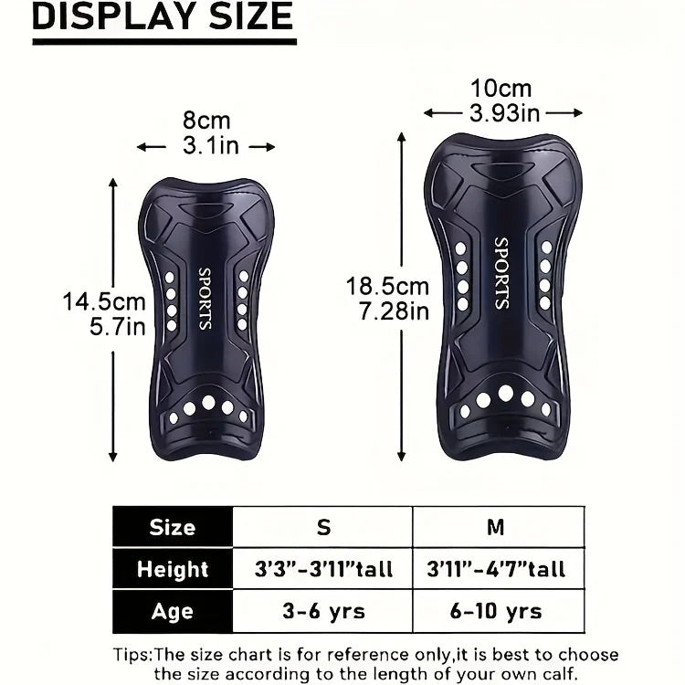 Youth football leg guards, 1 pair of leg guards, football equipment for matches, breathable and durable calf equipment
