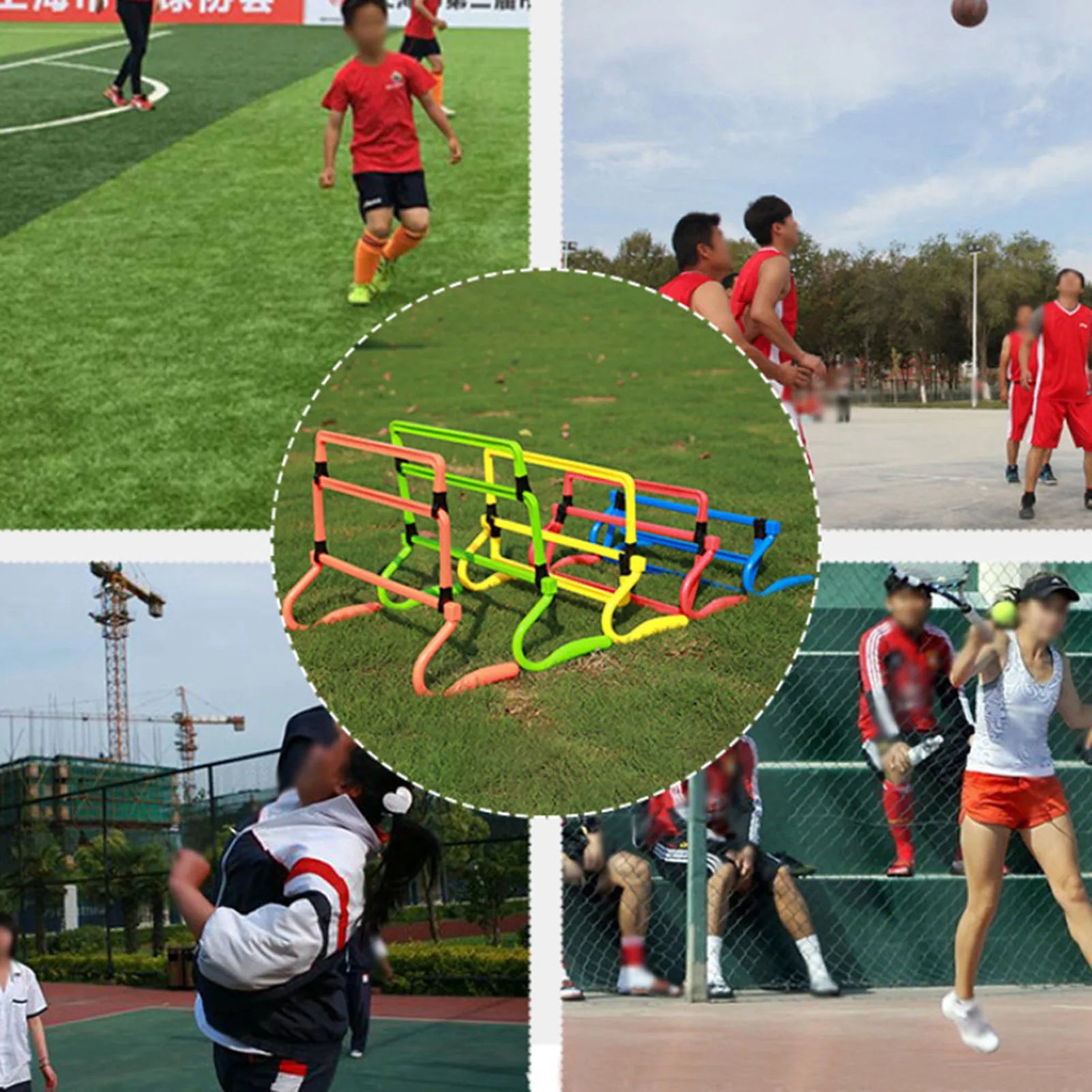 Football Soccer Training Adjustable Hurdles  Speed Training Equipment Orange Football Training Hurdle