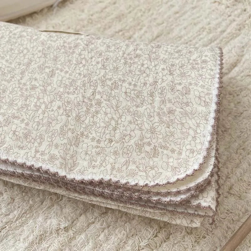 2-3 Layers Baby Blankets Bear Dots Print Cotton Gauze Muslin Swaddle Wrap Newborn Infant Bedding Sleeping Receving Blanket