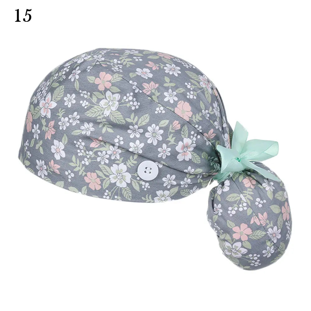 Women & Men Tie Back Hats Ponytail Holder Adjustable Long Hair Cap Working Hat With Button Working Cap