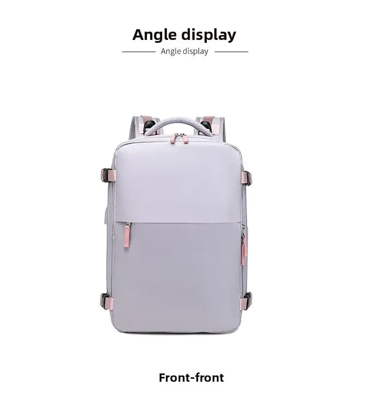 Travel Double-shoulder Backpack. Large Capacity and Multifunctional. Suitable for Ladies and Male Students. Travel Bag