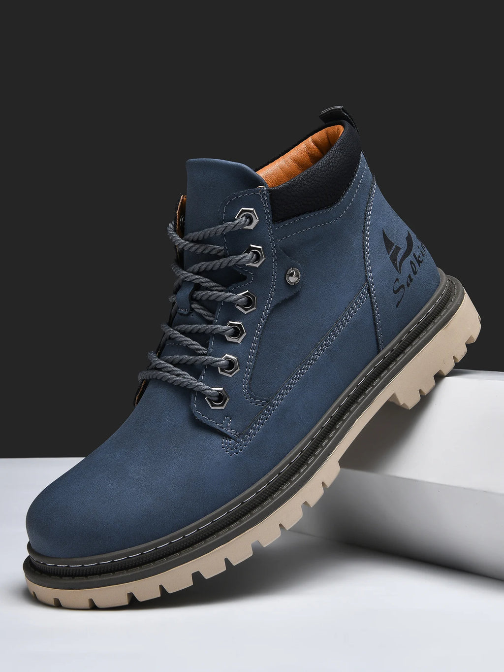 Handmade Men Boots Ankle Winter Leather Shoes Autumn Outdoor Hiking Boots Sneakers Hombres Botas High Top Footwear Anti Slip