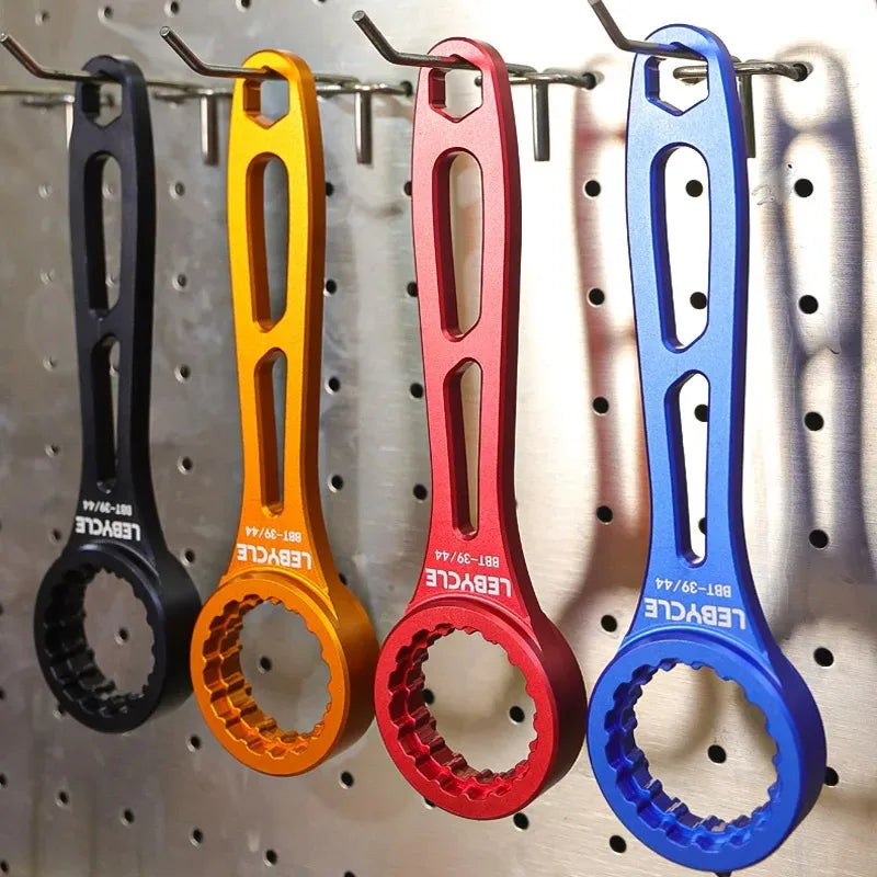 LEBYCLE 4-in-1 Aluminum BB Tool 39/40.5/44/46mm Multi-Function Bottom Bracket Wrench for Road/MTB Bicycle Maintenance Accessorie