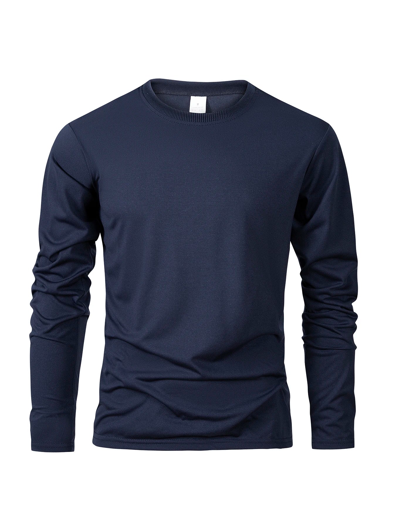 Spring Autumn Men‘s T-shirts Long Sleeve Casual Tops Solid Color High Quality Black T-Shirt Classic Men Clothing