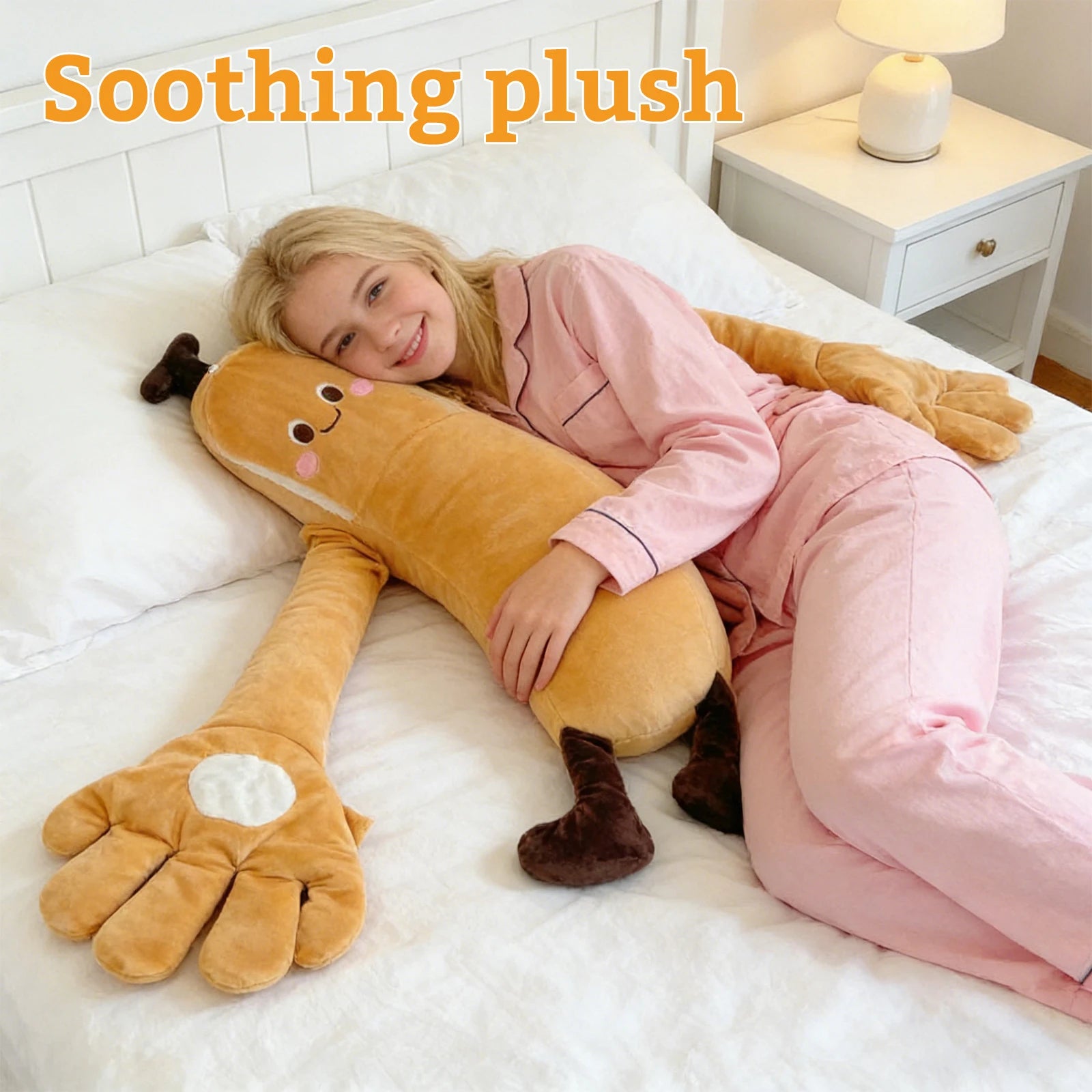 Creatively Banana Shaped Gently Cozy Pillow Soft Comfortable Hugging Pillow Practical Improve Sleep Quality Adorable Pillow