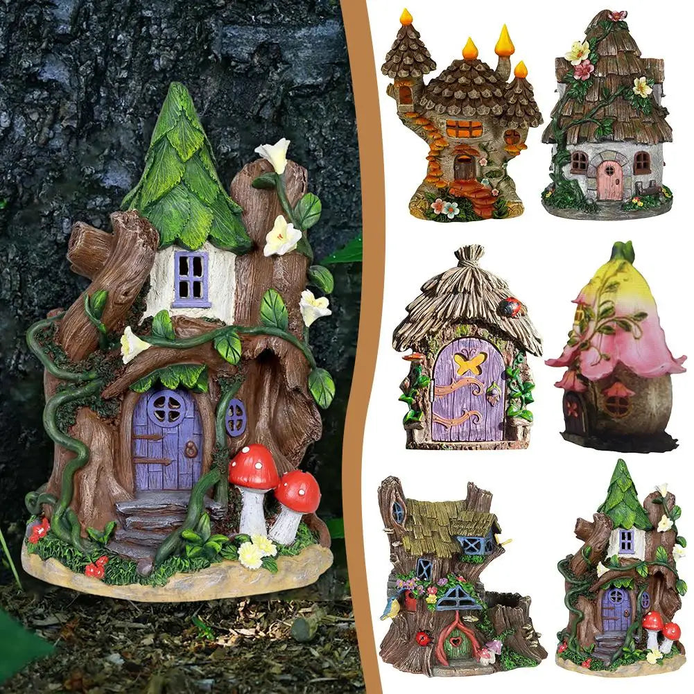 Fairy Tale World Dwarf Garden Landscaping House Resin Crafts Restaurant Garden Home Decoration Accessories