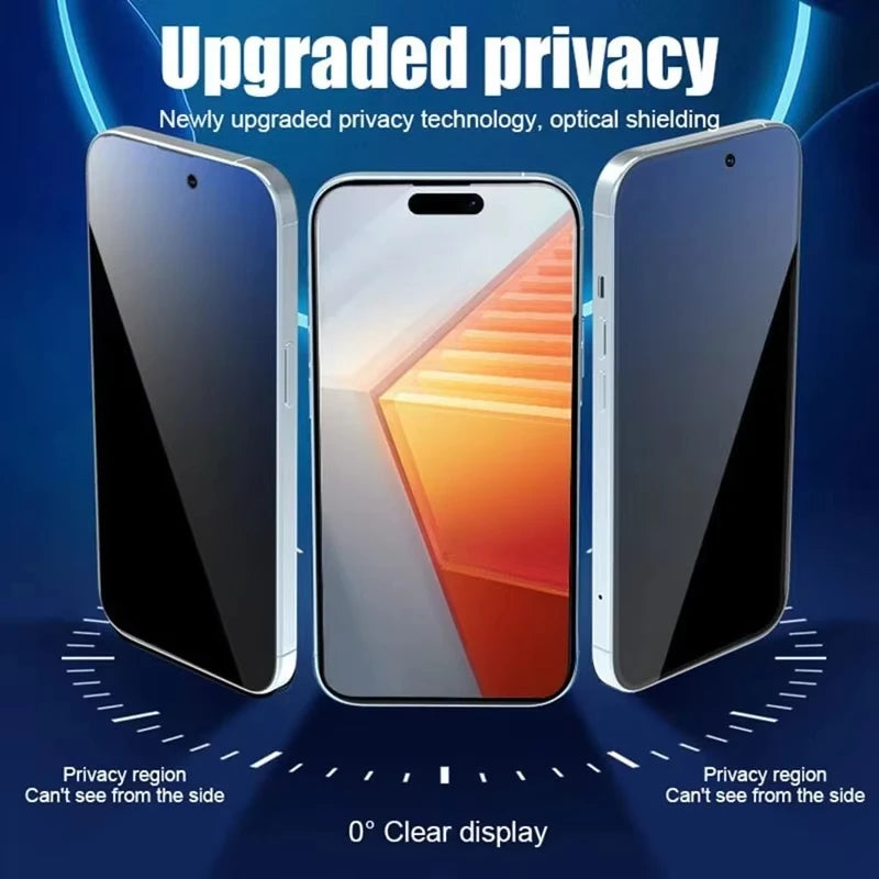 Oleophobic Coating Privacy Screen Protector For iPhone 17 Pro Max 16 15 13 11 14 12 Air 16E Mini SE 7 XR Dust Free Installation