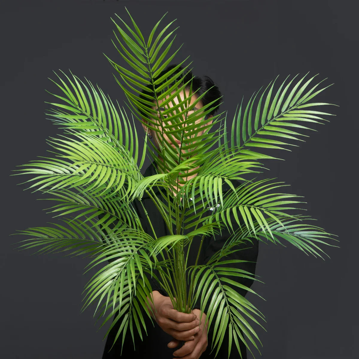 Dlight Decor 88cm Tropical Palm Monstera Plant with 18 Forks for Floor and Event Decor