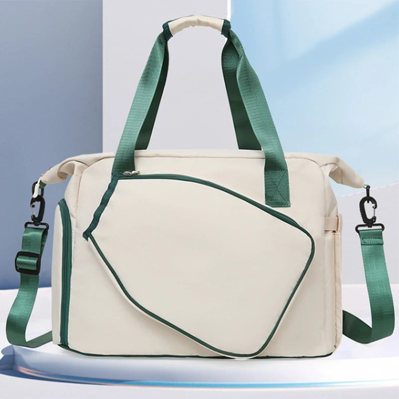 All-Sport Racket Backpack large Capacity Ventilated Shoe StorageWaterproof Tennis Duffel with Detachable Shoulder Strap