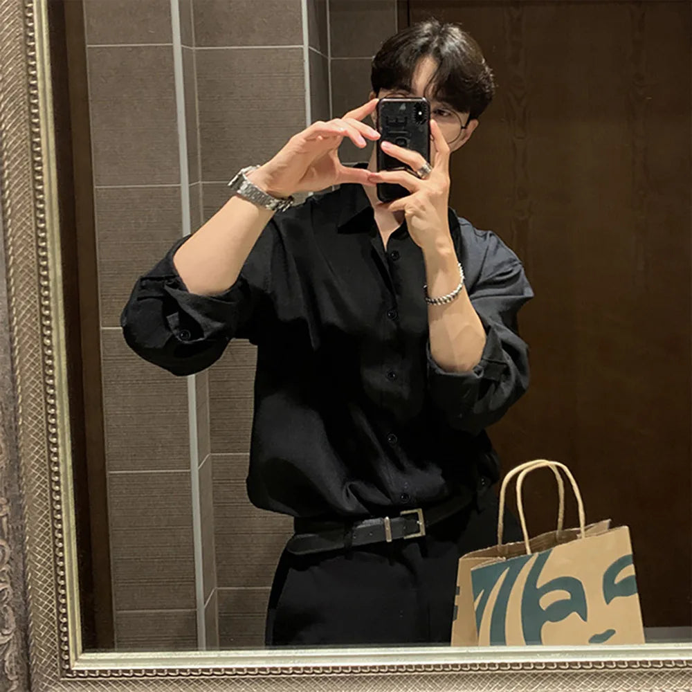 Men's Long Sleeve Shirt Casual Style for Spring and Autumn