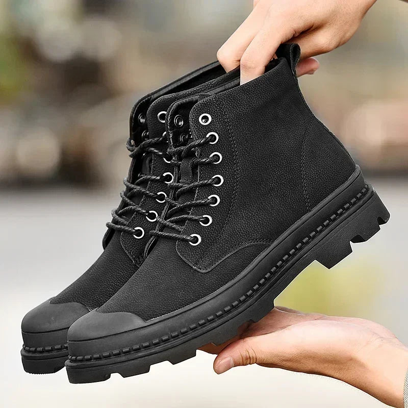 Winter Men Boots Waterproof Leather Boots Keep Warm Mens Ankle Boots Comfortable Man Work Boots Male Snow Boots Men Botas