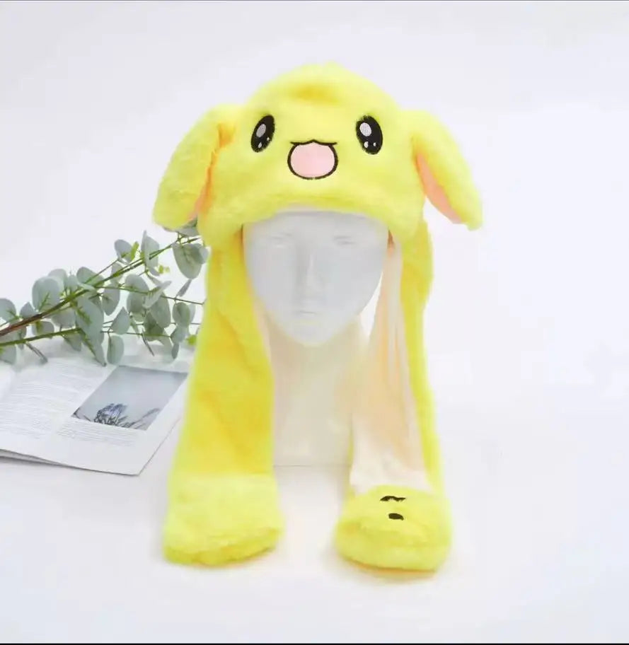 2023 New Halloween Men's and Women's Rabbit Hats Plush Ears Activity Hats Airbag Hats Halloween Christmas Ball Hats