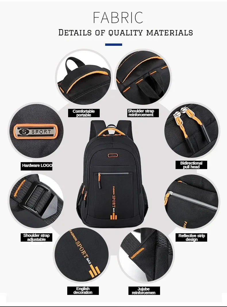 Men's Backpacks Oxford Waterproof Rucksack Business Computer Bag Casual Travel Backpack Senior High School Student Schoolbag sac