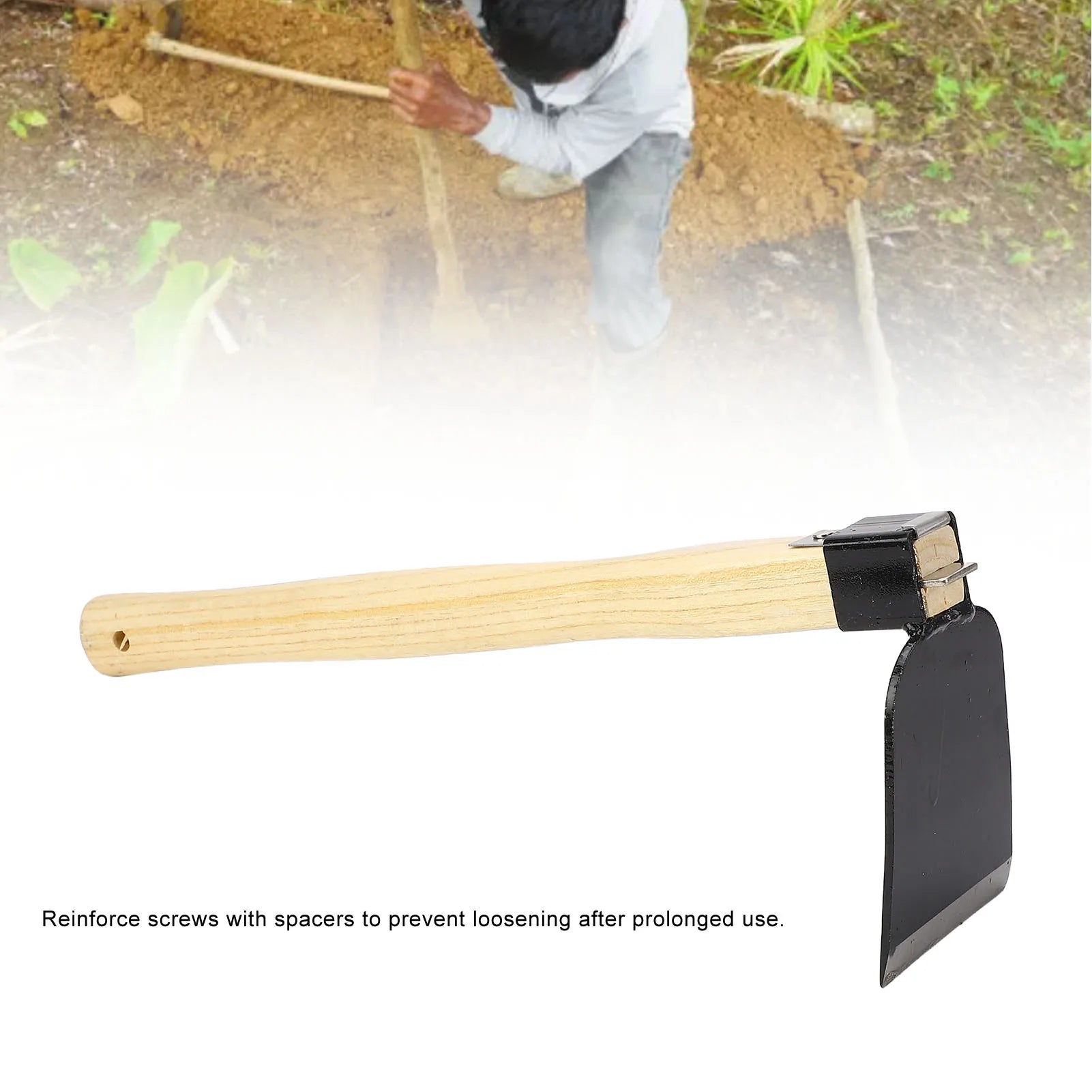 Garden Hoe Garden Weeding Hand Hoe Hand Hoe Ergonomic Wooden Handle Carbon Steel Lightweight Garden Weeding Hand Hoe for Home