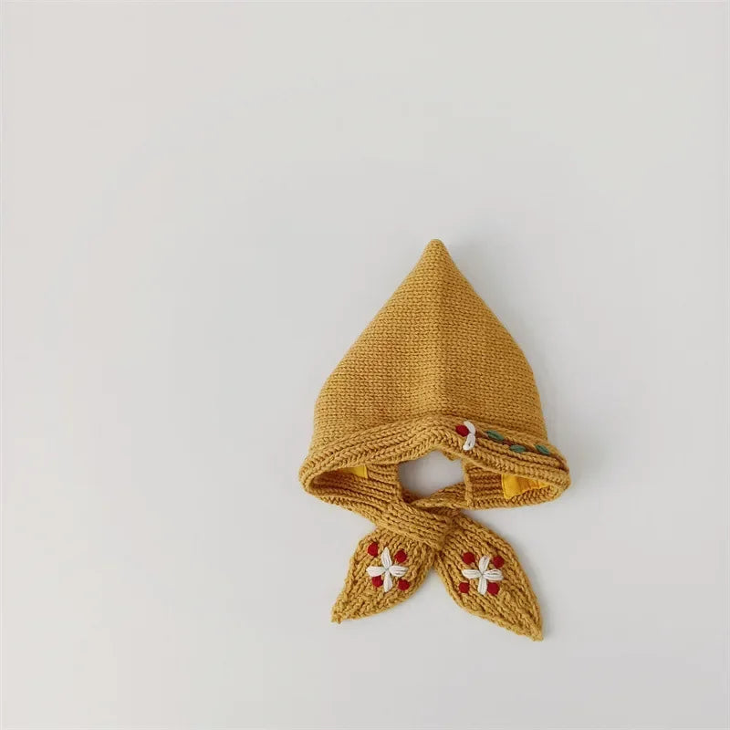 Knitted Kids' Hats for Fall and Winter - Cashmere Caps for Boys and Girls with Pointed Ears Design