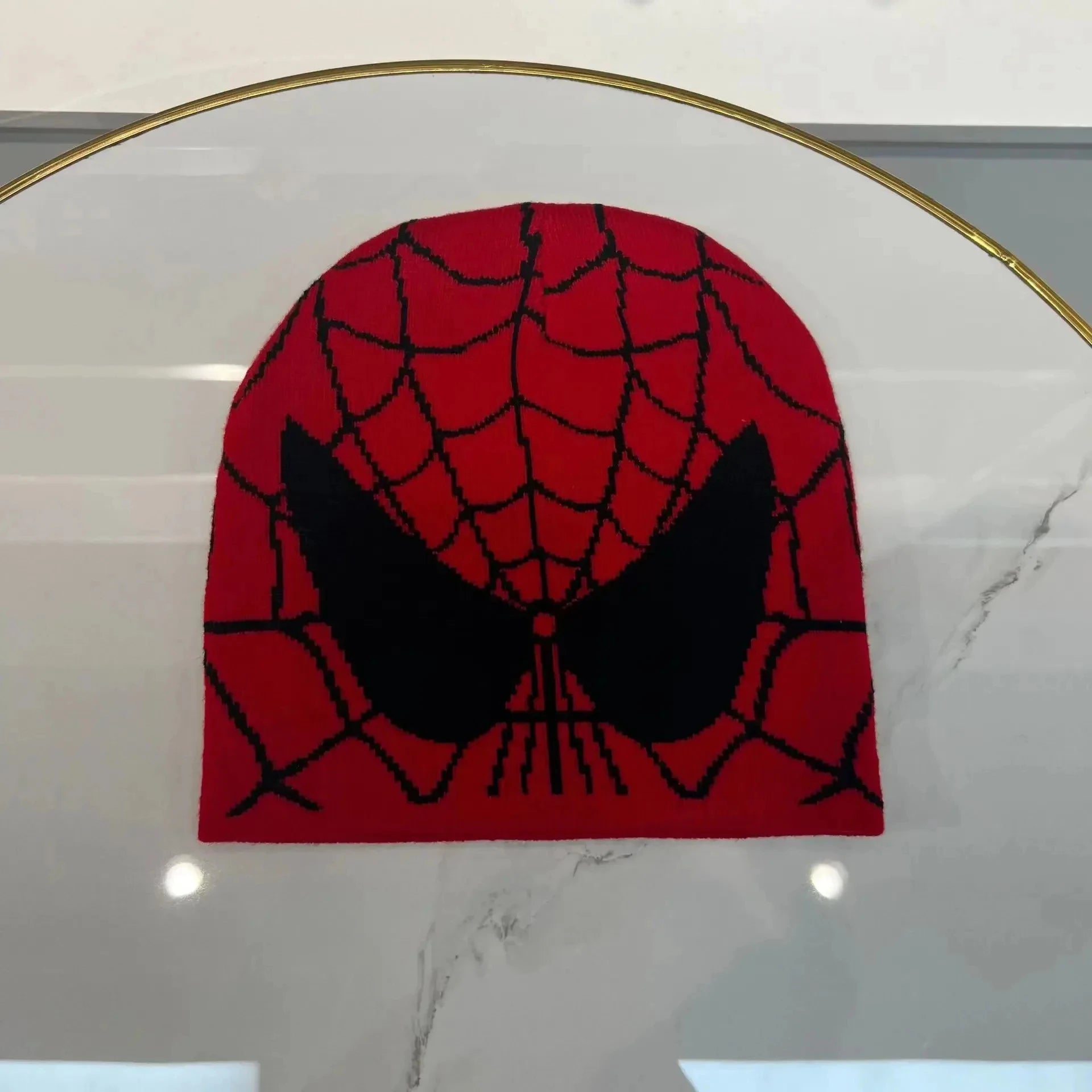 New Cartoon Spider Embroidered Beanies Hat Men Winter Autunm Warm Knitted Bonnet Cap Soft Wool  Beanies Caps Boys Gifts ﻿