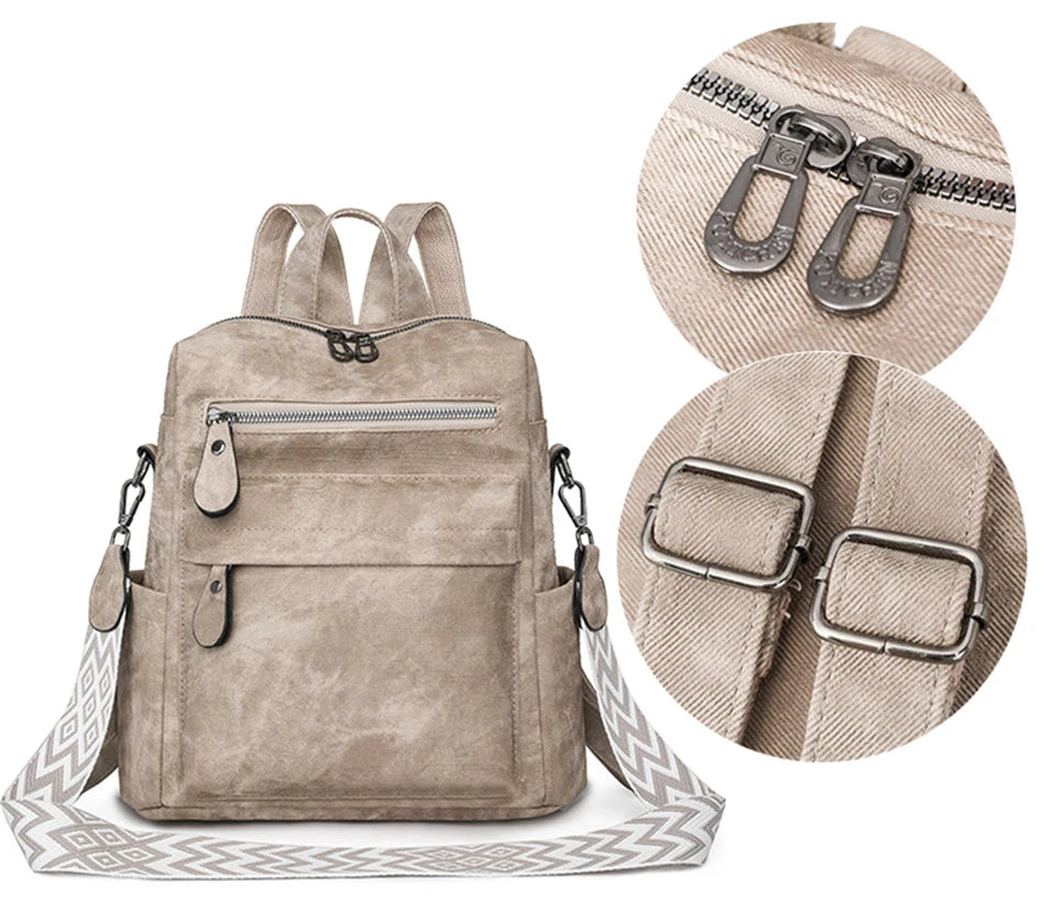 Fashion Backpacks Women Shoulder Bag Big Travel Bagpack Ladies Daypacks Large School Bags High Quality Leather Rucksacks Female