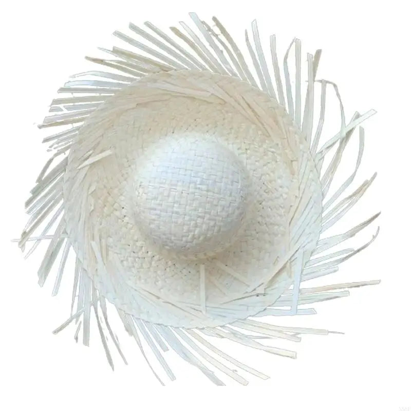 Trendy Mexicanos Straw Hat with Ripped Brim, for Festivals Fiesta Summer Mexicanos Theme Party Colorful Straw Hat
