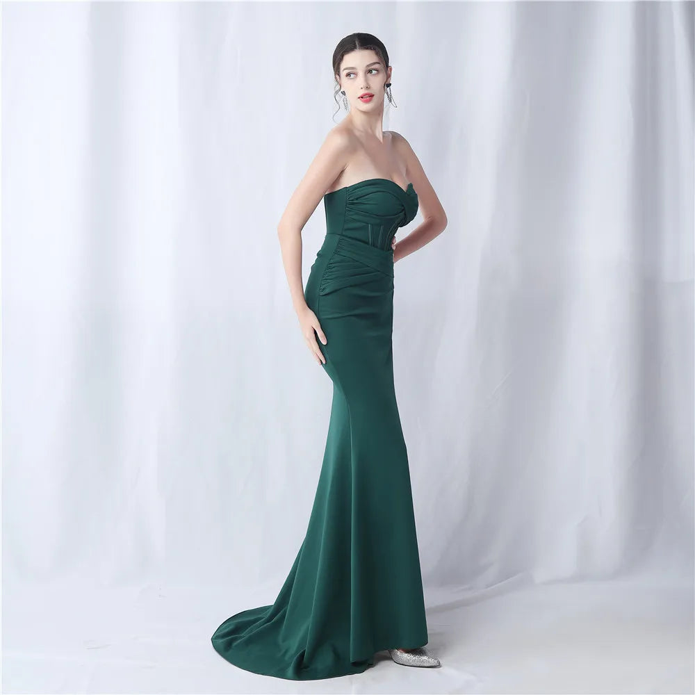 Formal Dresses for Special Events Satin Evening Dress Luxury Woman Party Occasion Long Event Elegant Women Luxurious Mermaid