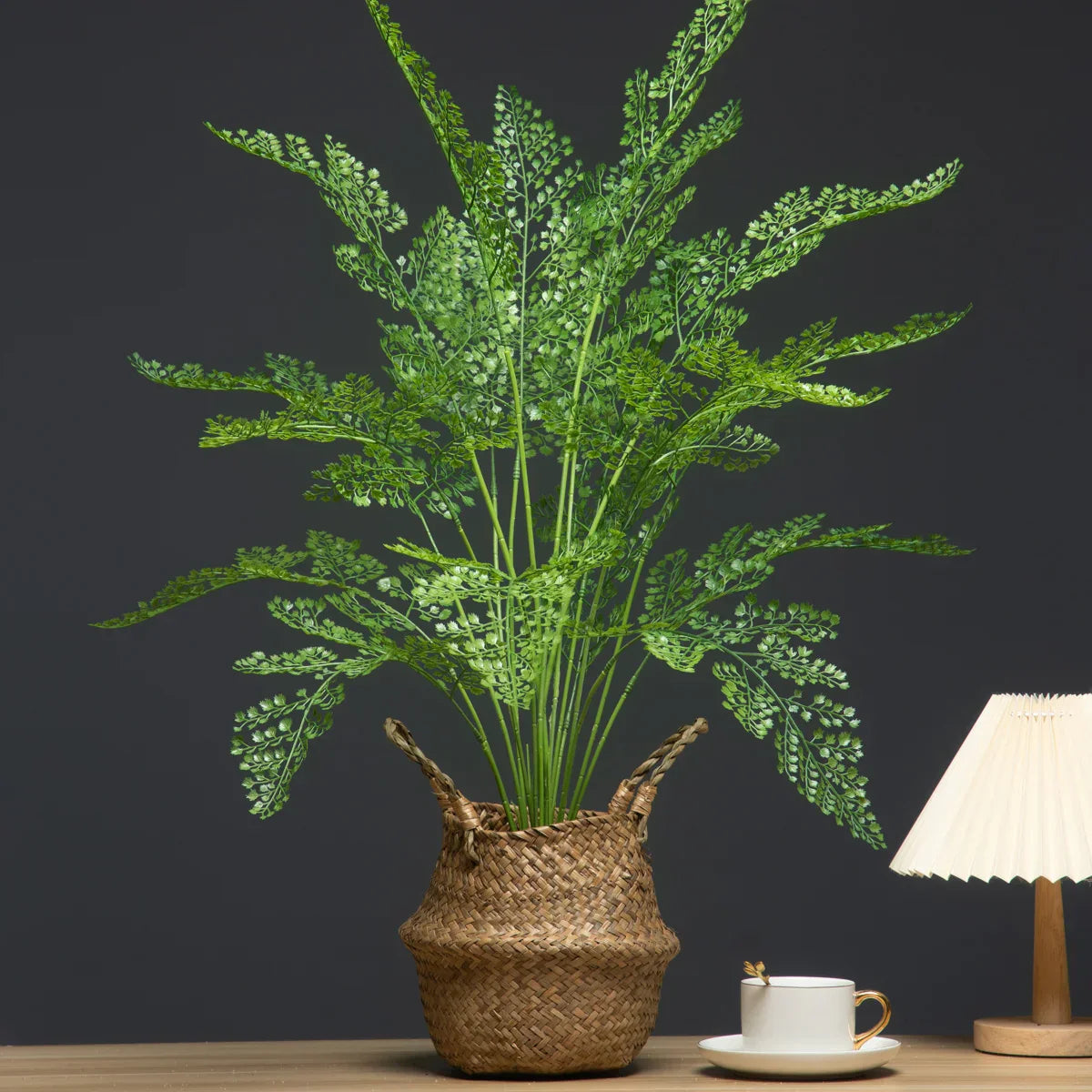 Dlight Decor 88cm Tropical Palm Monstera Plant with 18 Forks for Floor and Event Decor