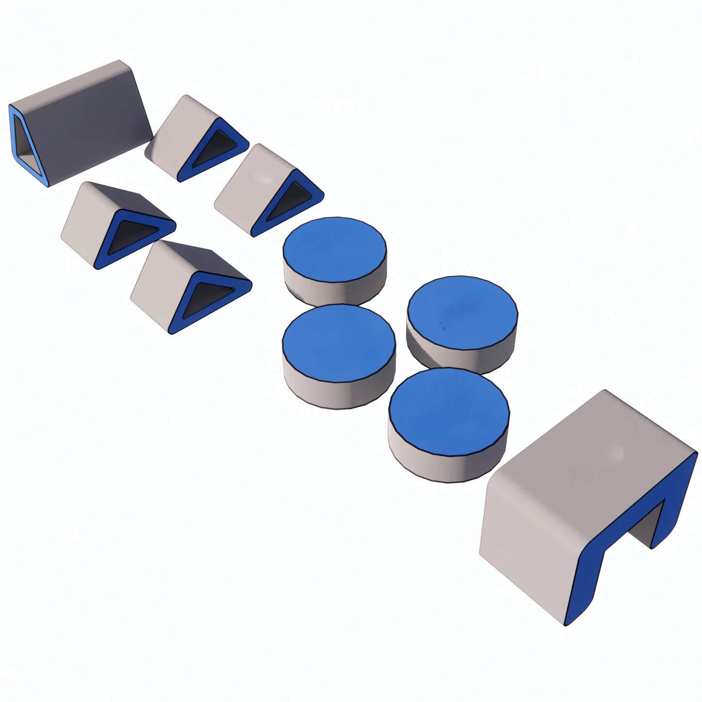 Indoor Outdoor Trampoline Park Parkour Blocks Gym Training Equipment Airtrack Obstacle Set for Sale