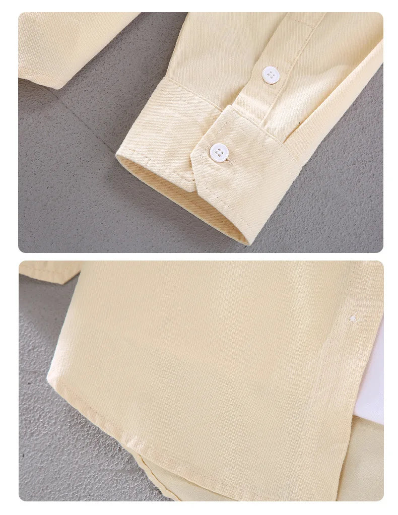 American Style Cargo Shirt Men Spring Autumn Mens Long Sleeve Shirts Pockets Pure Cotton Casual Shirts Comfortable chemise homme