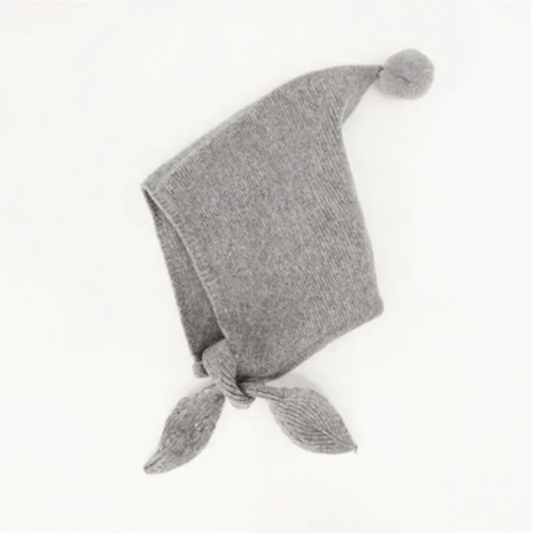 Knitted Kids' Hats for Fall and Winter - Cashmere Caps for Boys and Girls with Pointed Ears Design