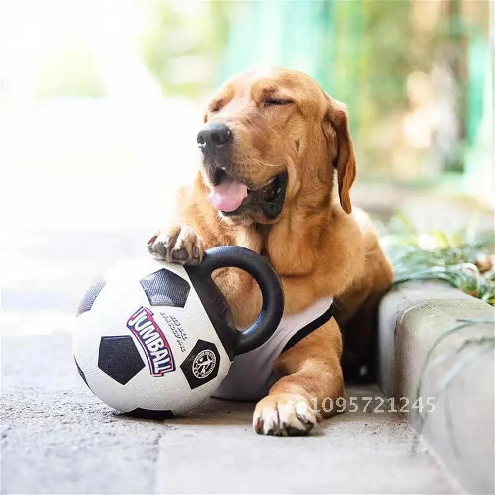 Pet Toy Toy Ball Bite-Resistant Basketball Rubber Handle Indestructible, Small and Dog Ball Game Interactive Training Large Dog