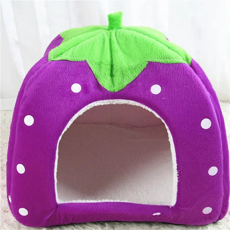 Strawberry Shape Cat Bed House Kennel Nest Sleeping Bag Puppy Pet For Small Dogs Sofa Mat Cushion Cat Pet Supplies Cama Gato