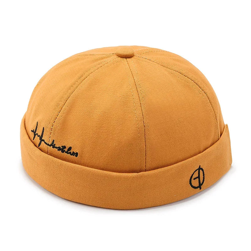 Men Hip Hop Hats Vintage Beanie Hat Summer Adjustable Landlord Hat Trendy Streetwear Docker Cap Women men Brimless Skullies Cap