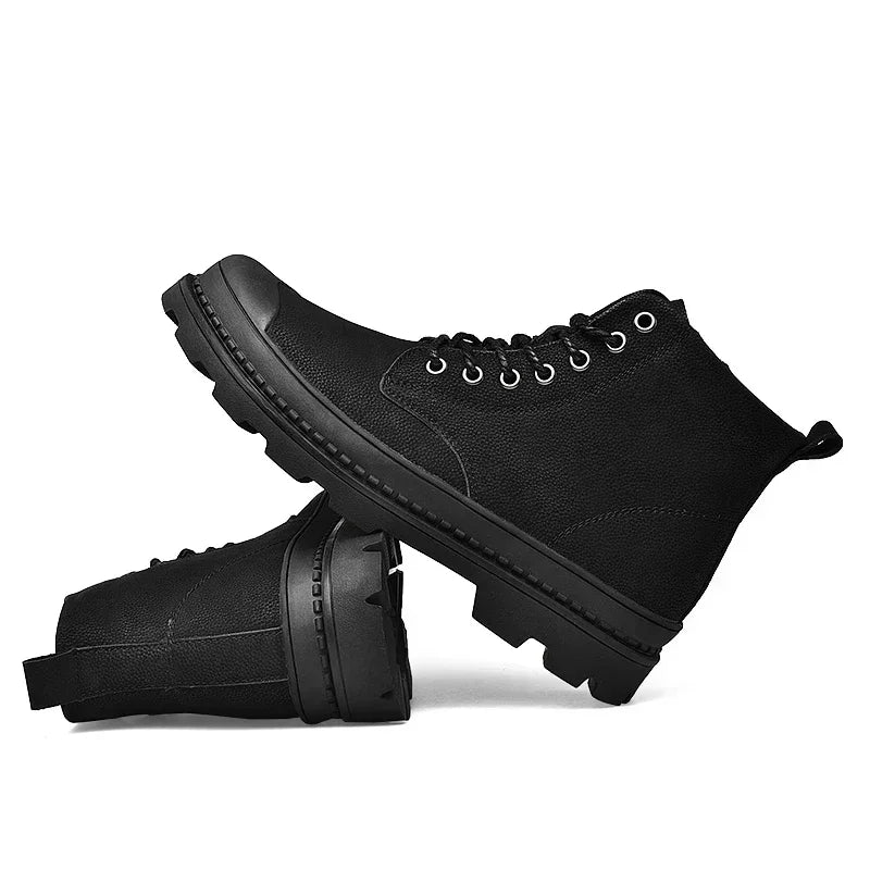 Winter Men Boots Waterproof Leather Boots Keep Warm Mens Ankle Boots Comfortable Man Work Boots Male Snow Boots Men Botas