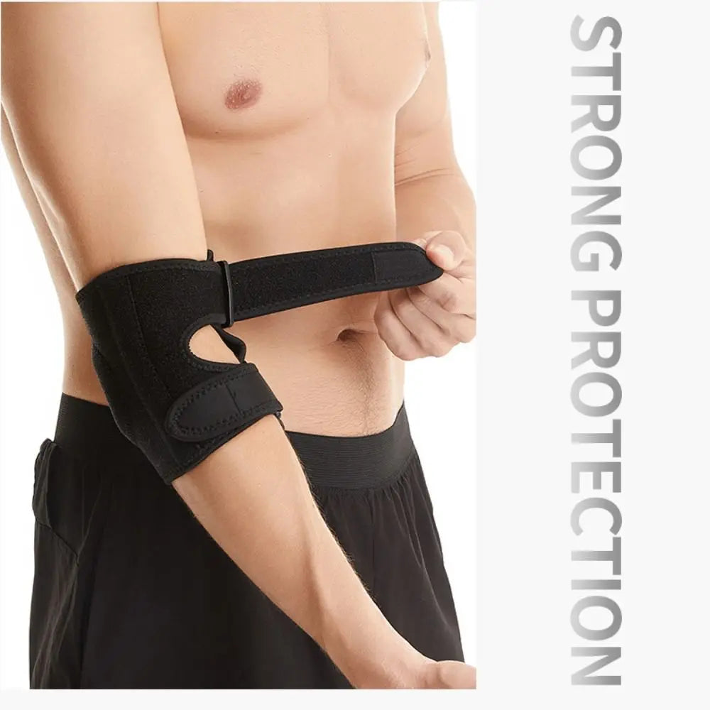Sports Safety Nylon EVA Elbow Support Black Breathable Arm Sleeve Pad Adjustable Elbow Protection Gym Sports